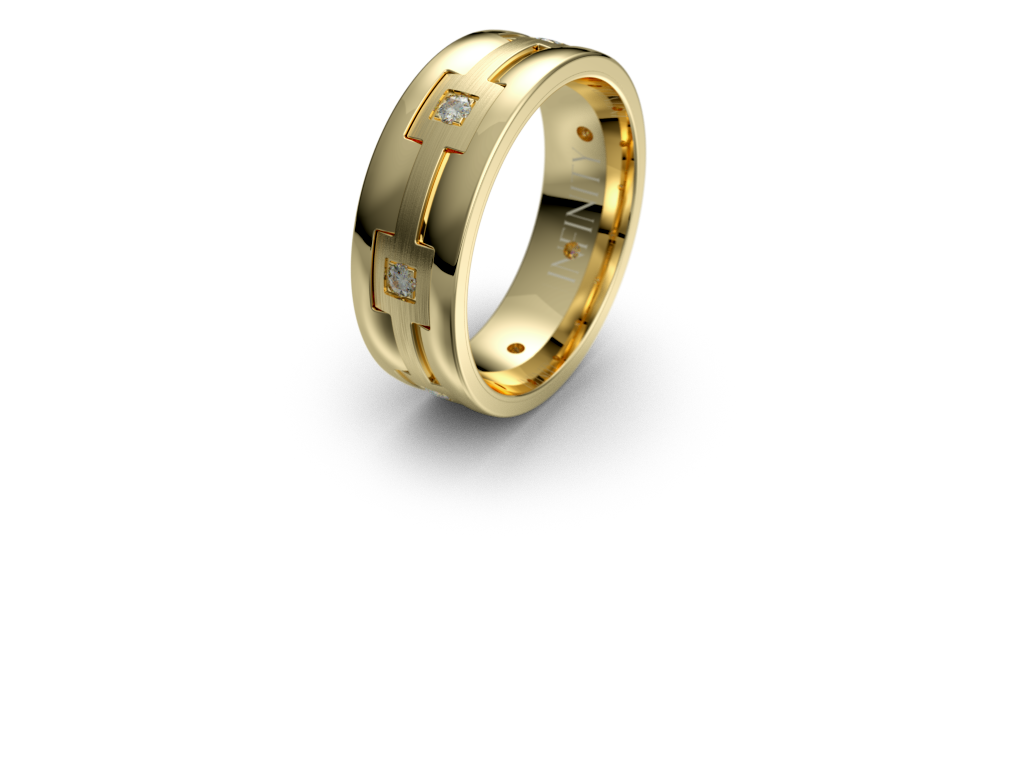 Infinity Two Tone Diamond Mens Wedding Band - IN1586 Infinity Two Tone Diamond Mens Wedding Band - IN1586