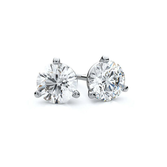 14K White Gold Martini Style Diamond Stud Earrings - 0.75 ct. total weight - MSTA3