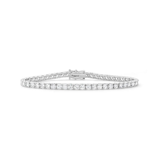 18K White Gold Lab Grown Diamond Tennis Bracelet - 6.36 ct. total weight