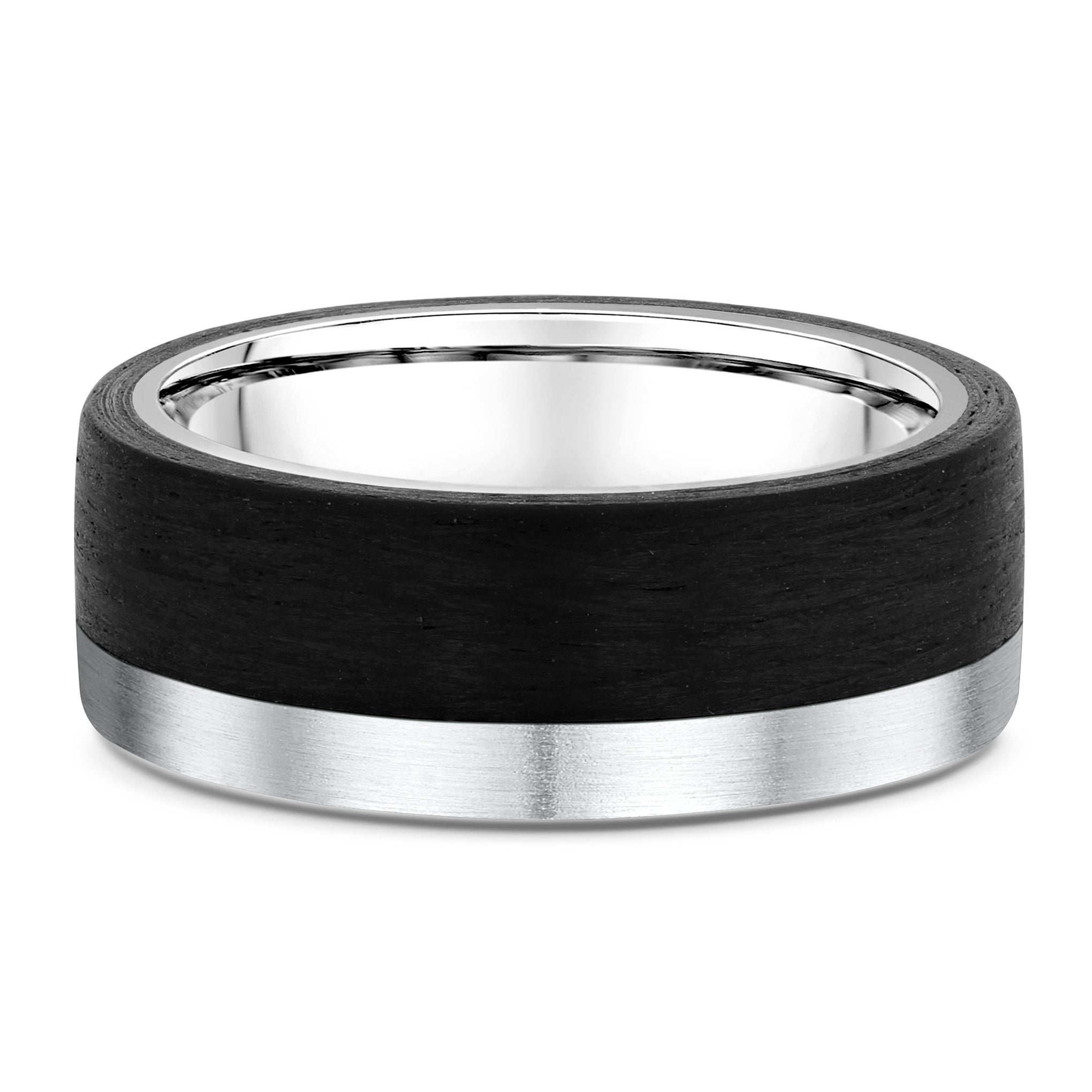 DORA Two-Tone Carbon Fibre Mens Wedding Band - 671B00G