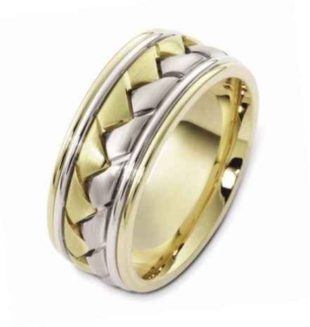 DORA Two Tone Mens Wedding Band - A2349