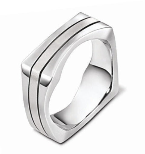 DORA Square Mens Wedding band - A2582