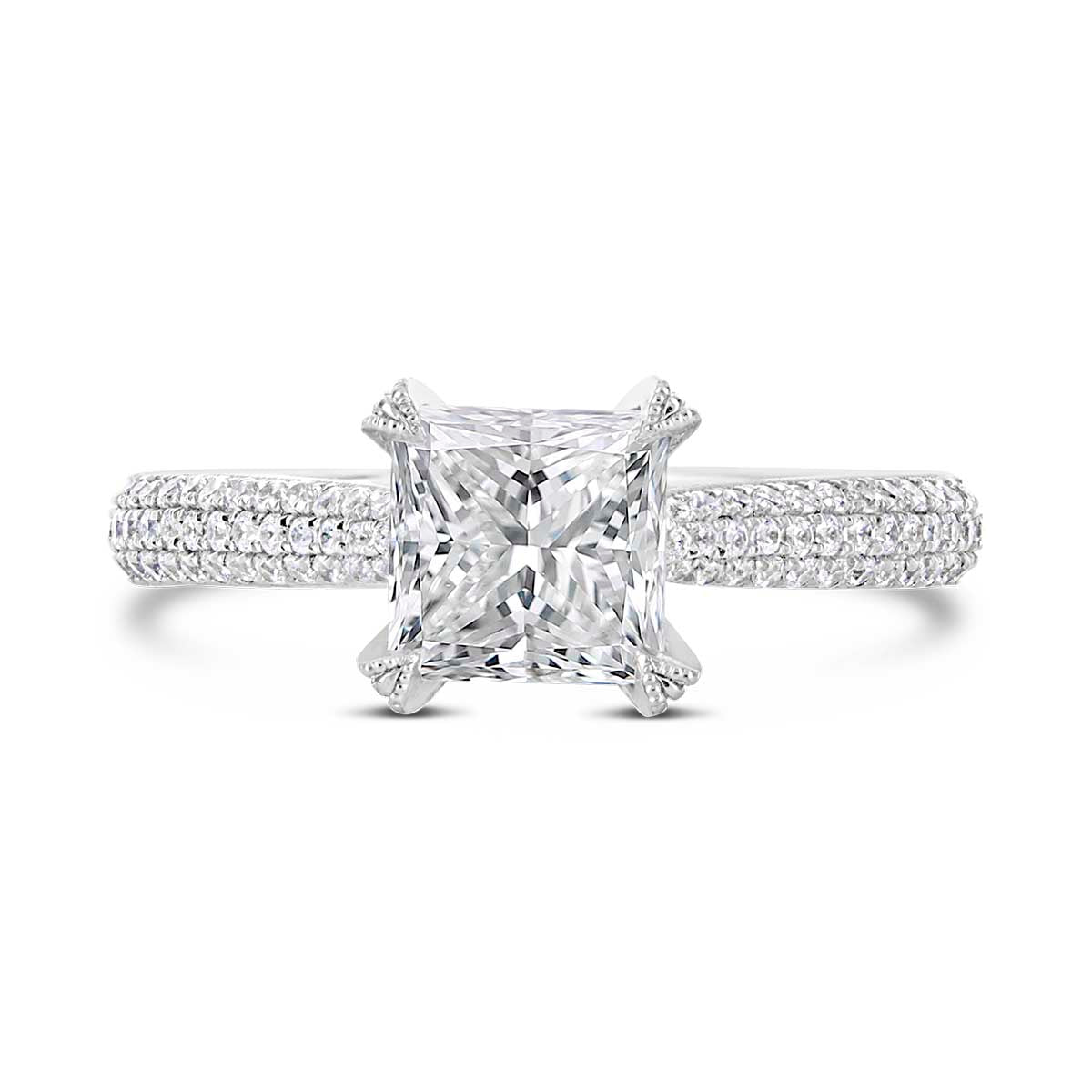 Princess Cut Diamond Engagement Ring - ACB002