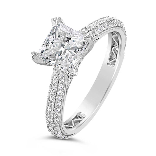 Princess Cut Diamond Engagement Ring - ACB002