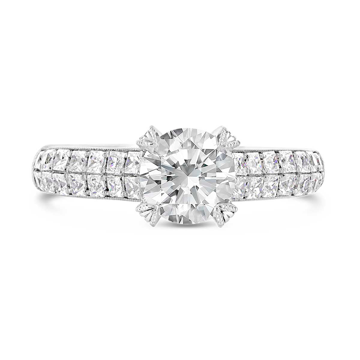 Round Brilliant Cut Diamond Engagement Ring - ACB010