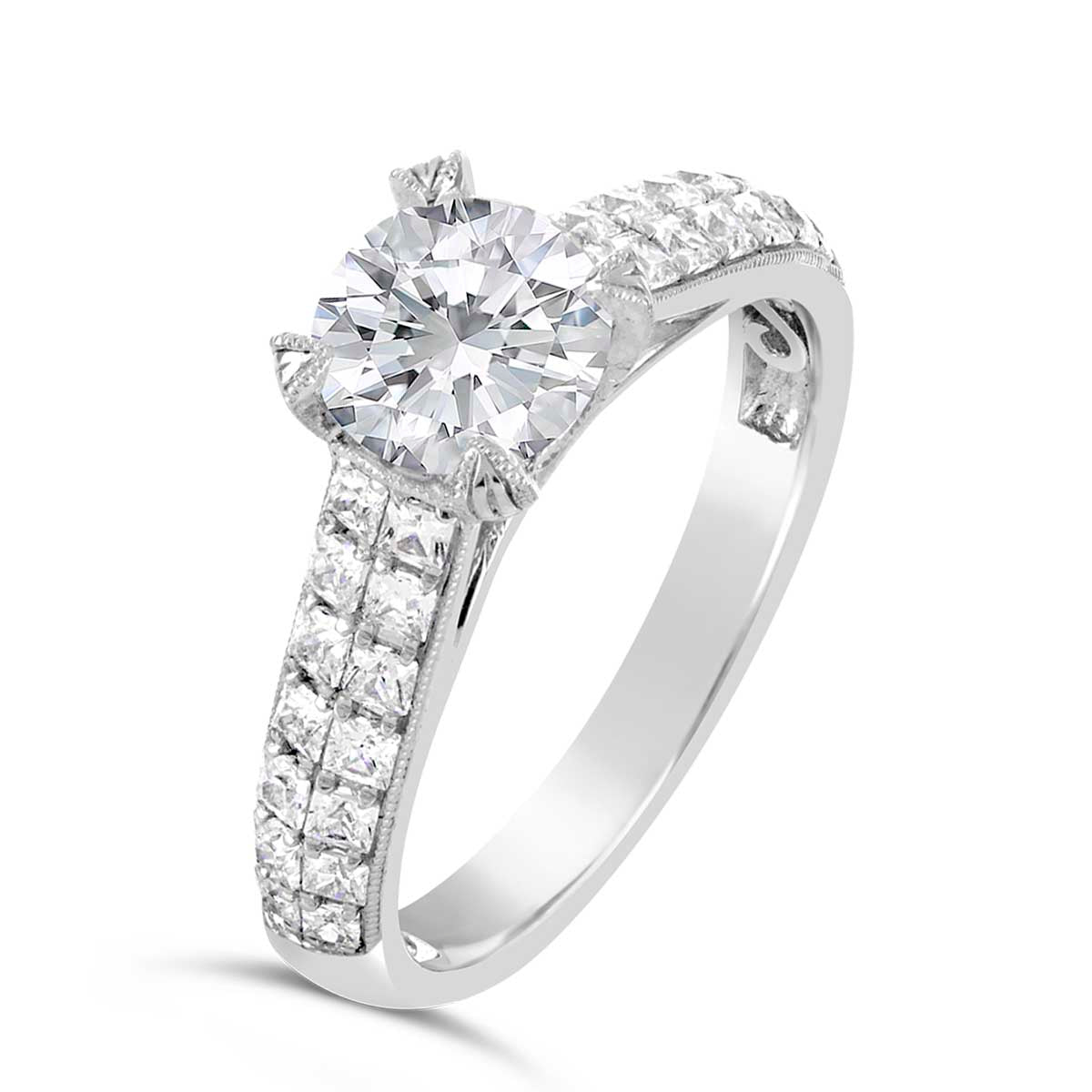 Round Brilliant Cut Diamond Engagement Ring - ACB010