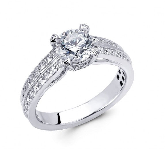 Round Brilliant Cut Diamond Engagement Ring - ACB014