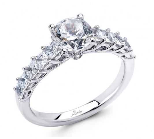 Round Brilliant Cut Diamond Engagement Ring - ACB015