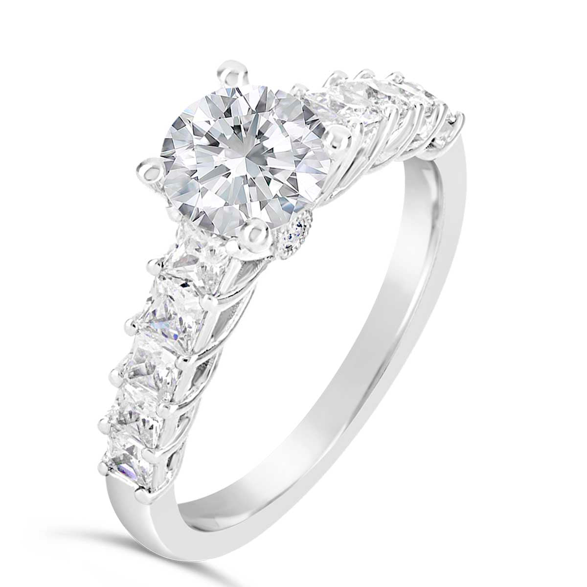 Round Brilliant Cut Diamond Engagement Ring - ACB015