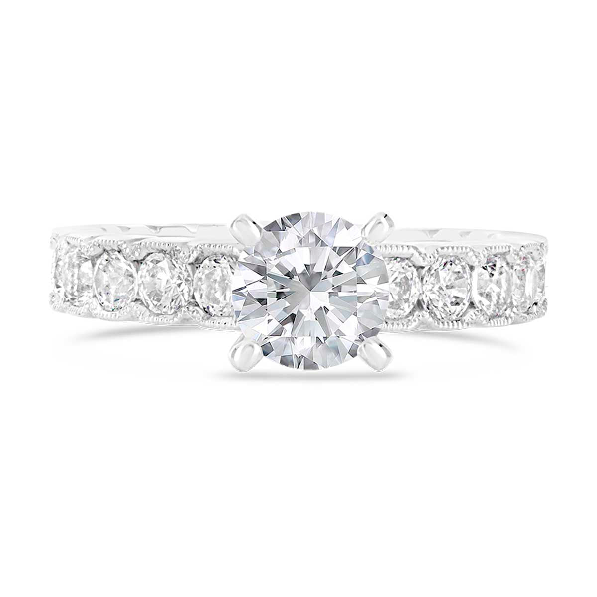 Round Brilliant Cut Diamond Engagement Ring - ACB016