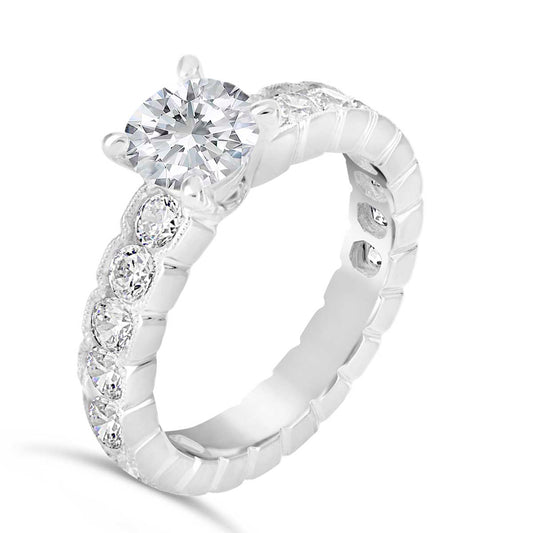 Round Brilliant Cut Diamond Engagement Ring - ACB016