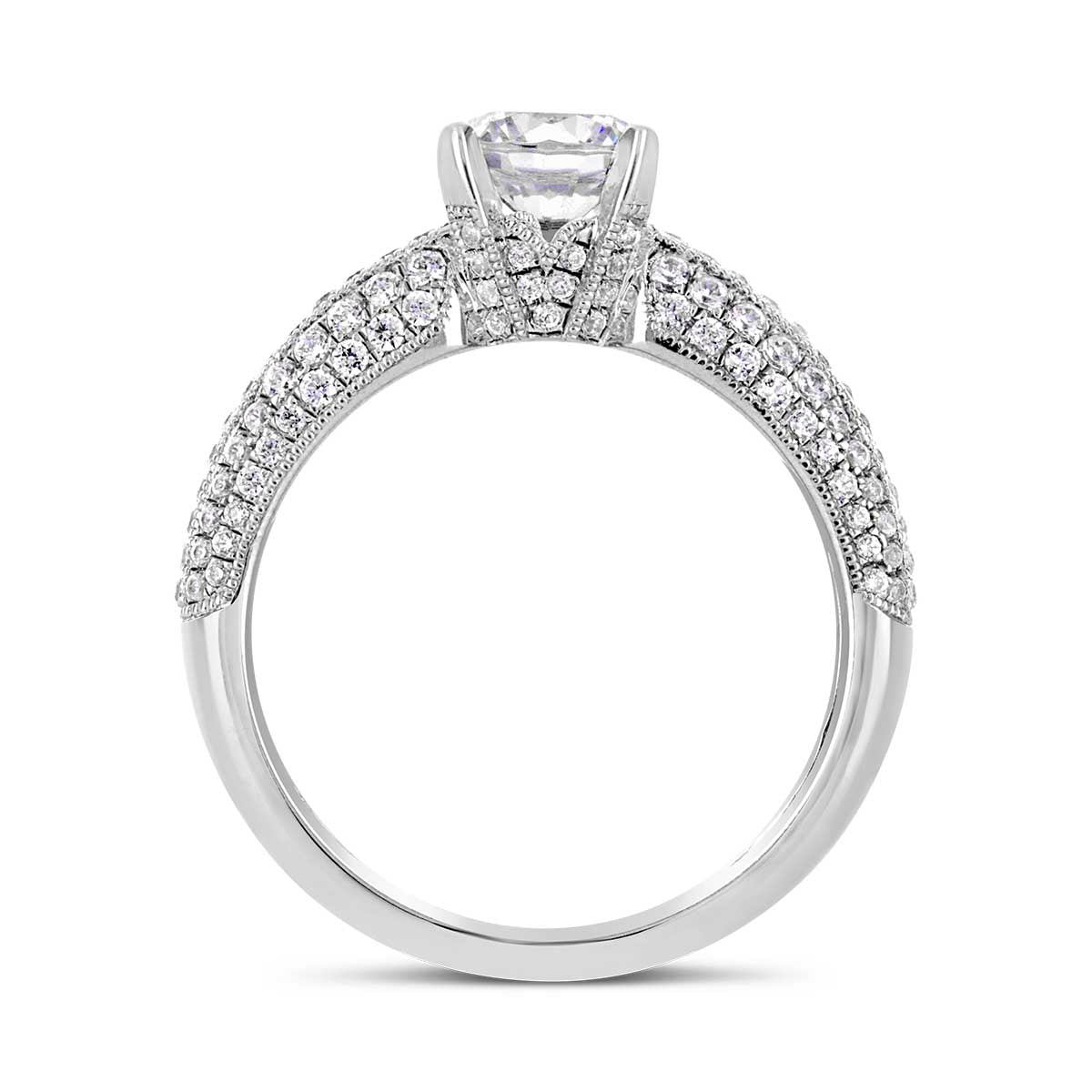 Round Brilliant Cut Diamond Engagement Ring - ACB019