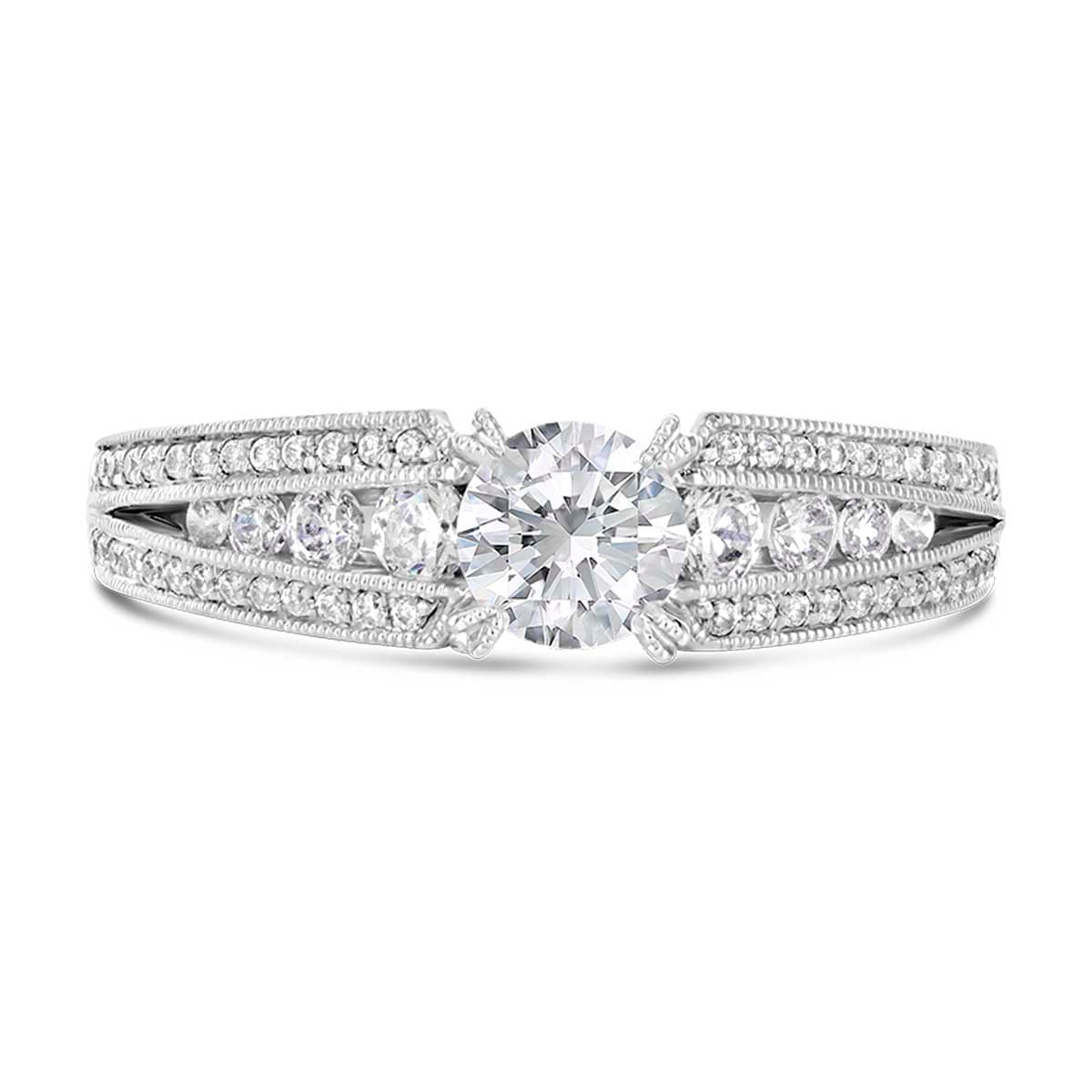 Round Brilliant Cut Diamond Engagement Ring - ACB020