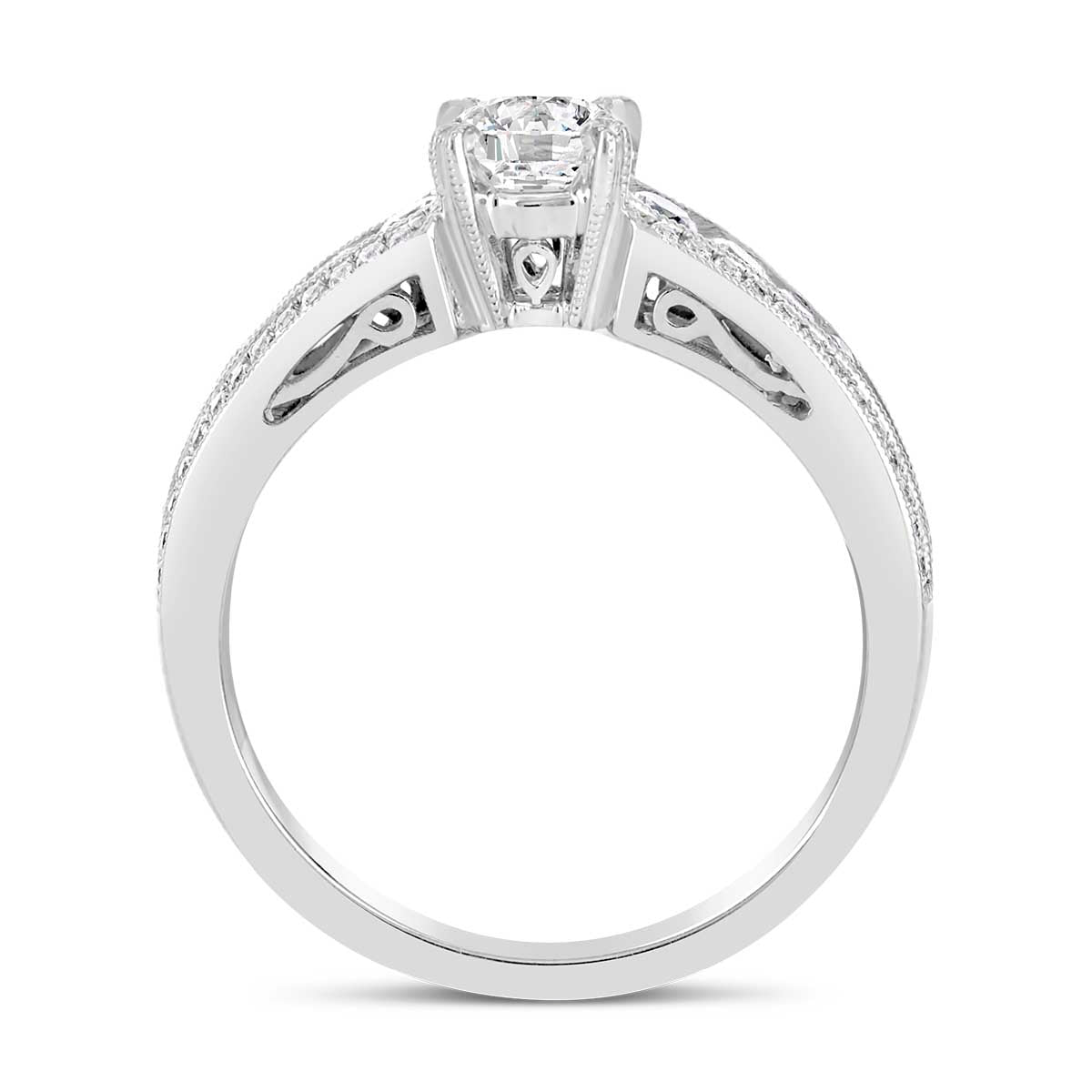 Round Brilliant Cut Diamond Engagement Ring - ACB020