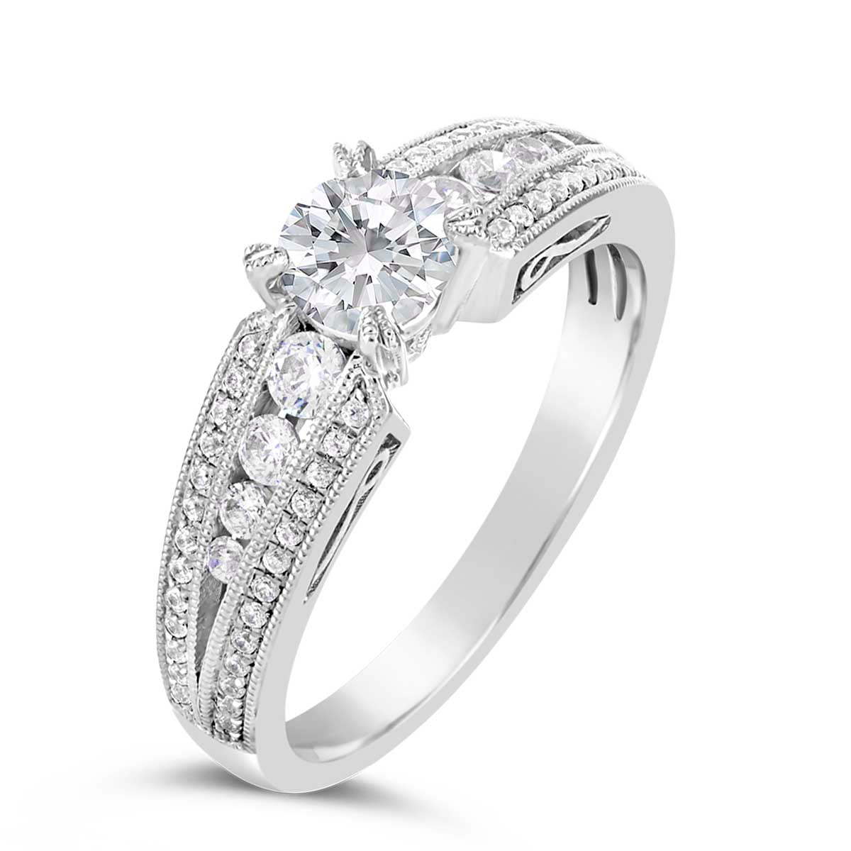 Round Brilliant Cut Diamond Engagement Ring - ACB020