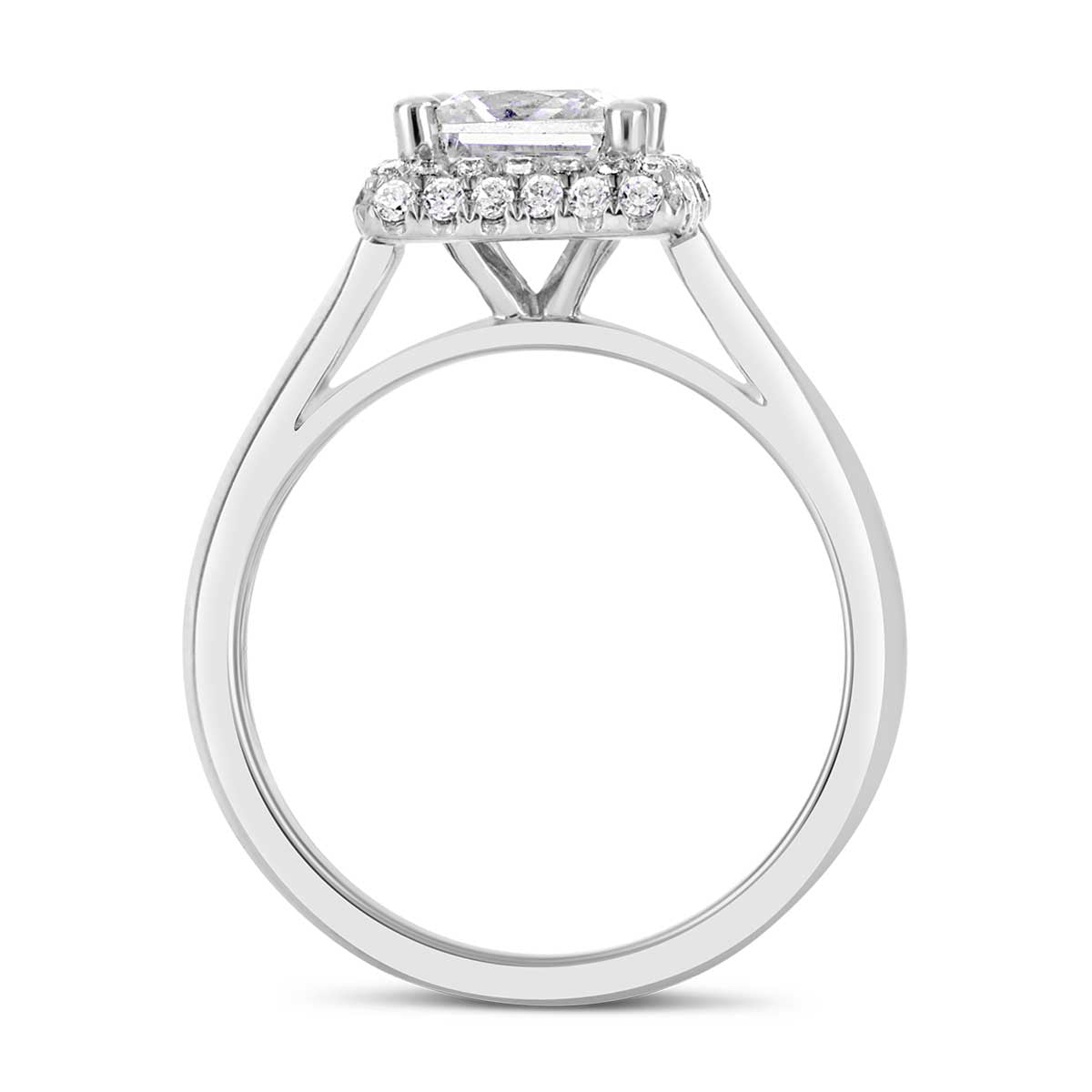 Princess Cut Diamond Halo Engagement Ring - ACB023