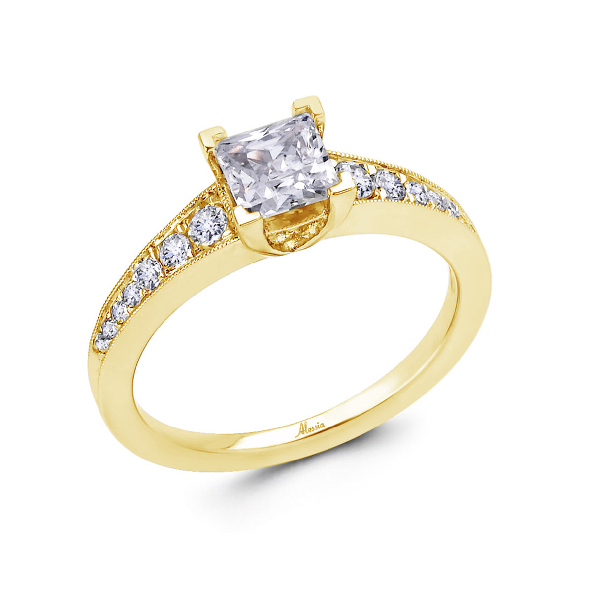 Princess Cut Diamond Engagement Ring - ACB024