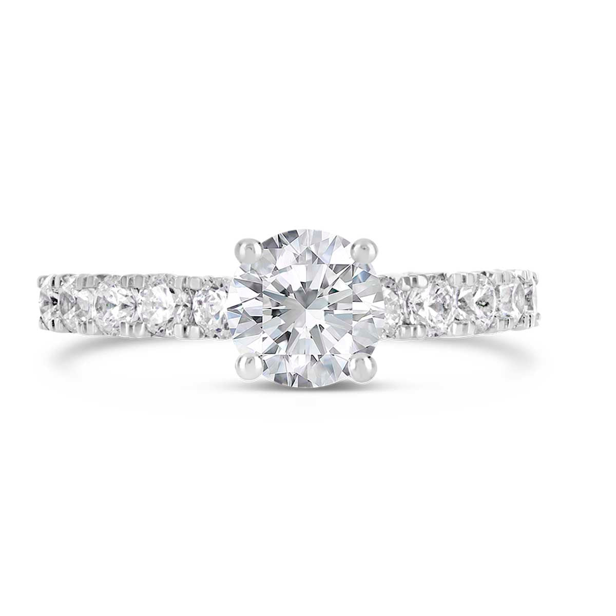 Round Brilliant Cut Diamond Engagement Ring - ACB025