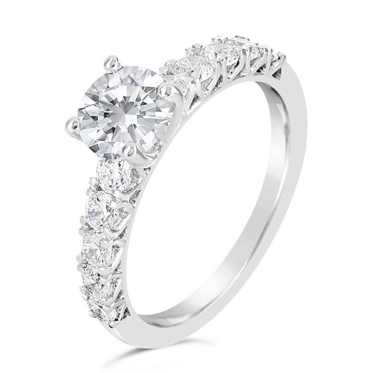 Round Brilliant Cut Diamond Engagement Ring - ACB025