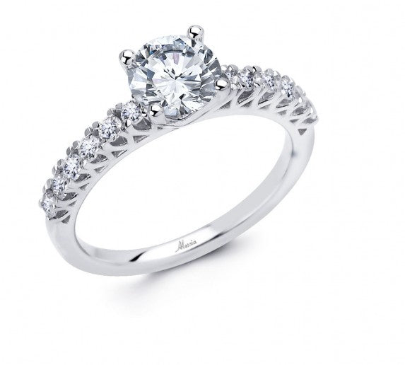 Round Brilliant Cut Diamond Engagement Ring - ACB046