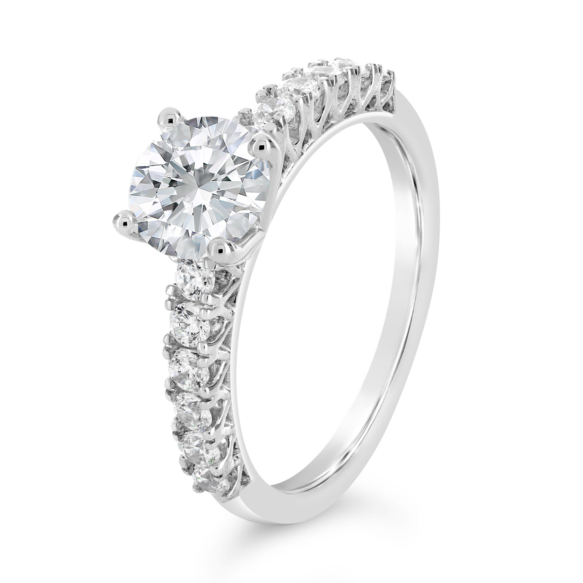 Round Brilliant Cut Diamond Engagement Ring - ACB046