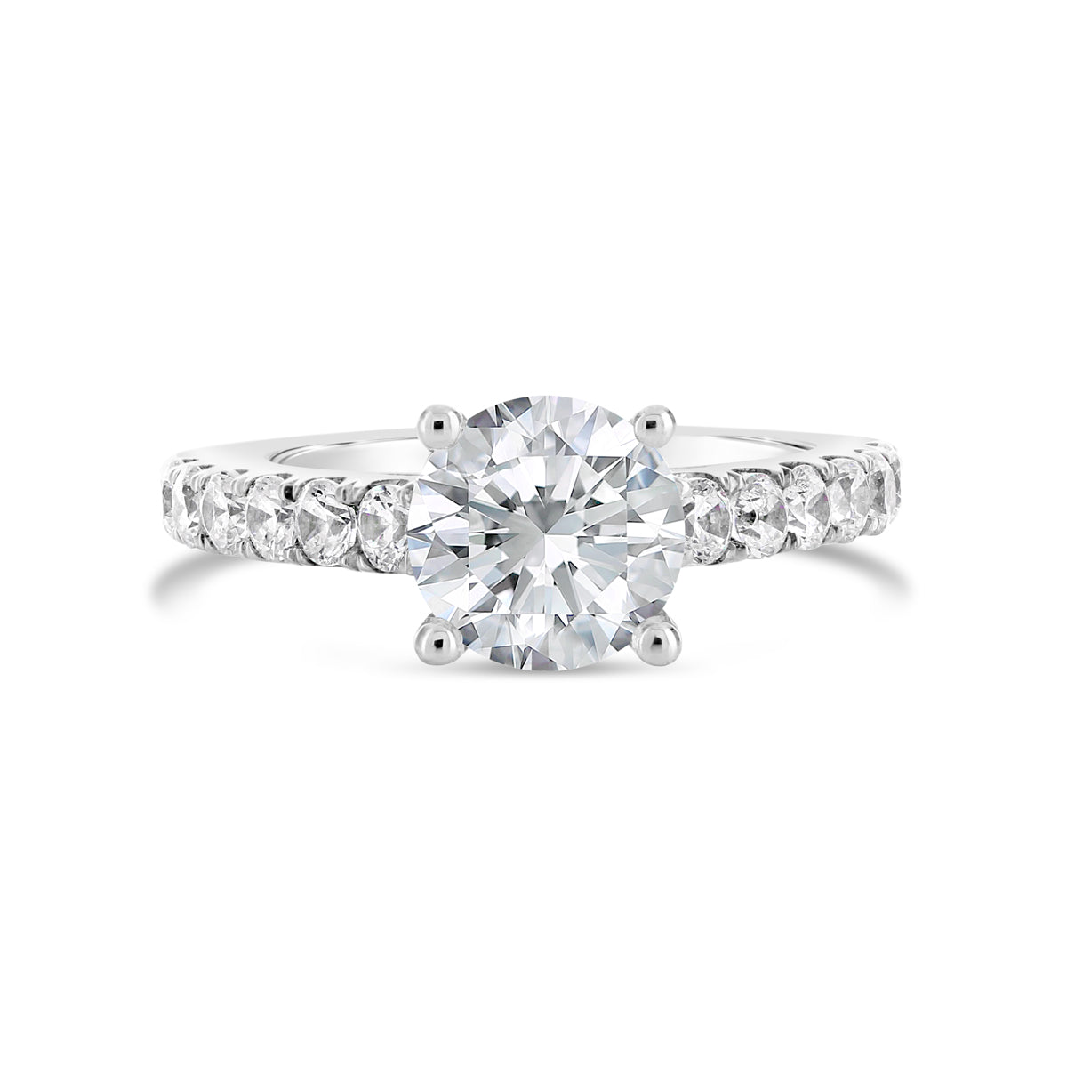 Round Brilliant Cut Diamond Engagement Ring - ACB047