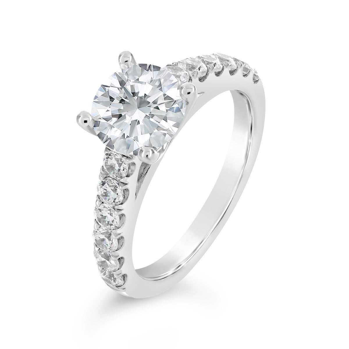 Round Brilliant Cut Diamond Engagement Ring - ACB047