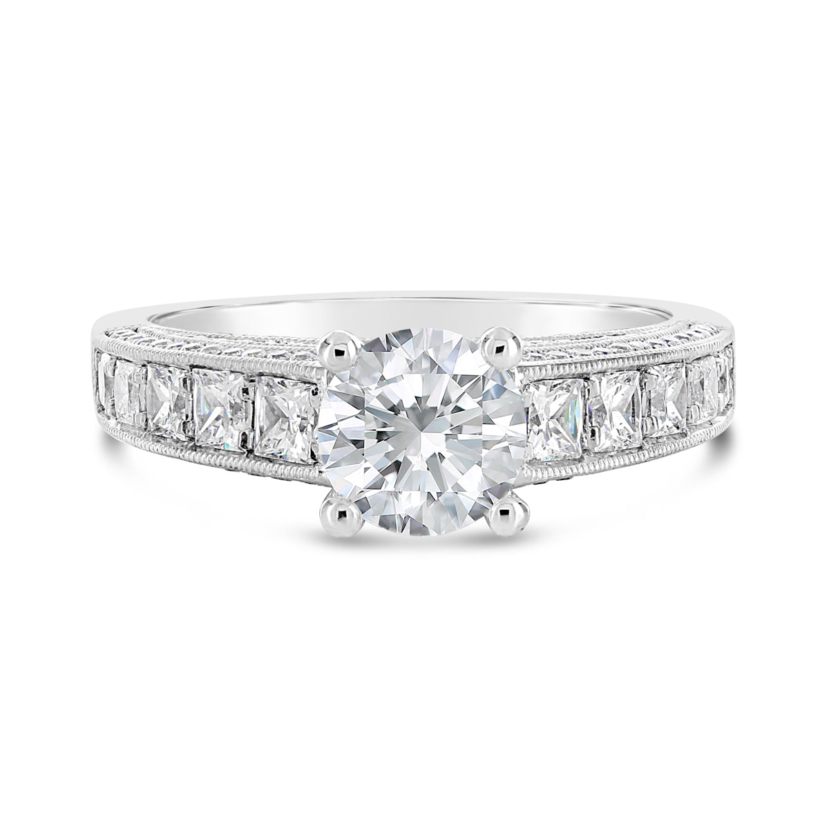 Round Brilliant Cut Diamond Engagement Ring - ACB048