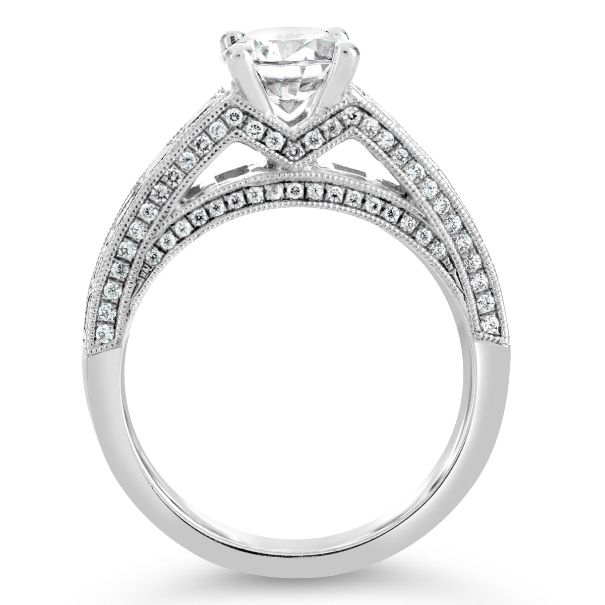 Round Brilliant Cut Diamond Engagement Ring - ACB048