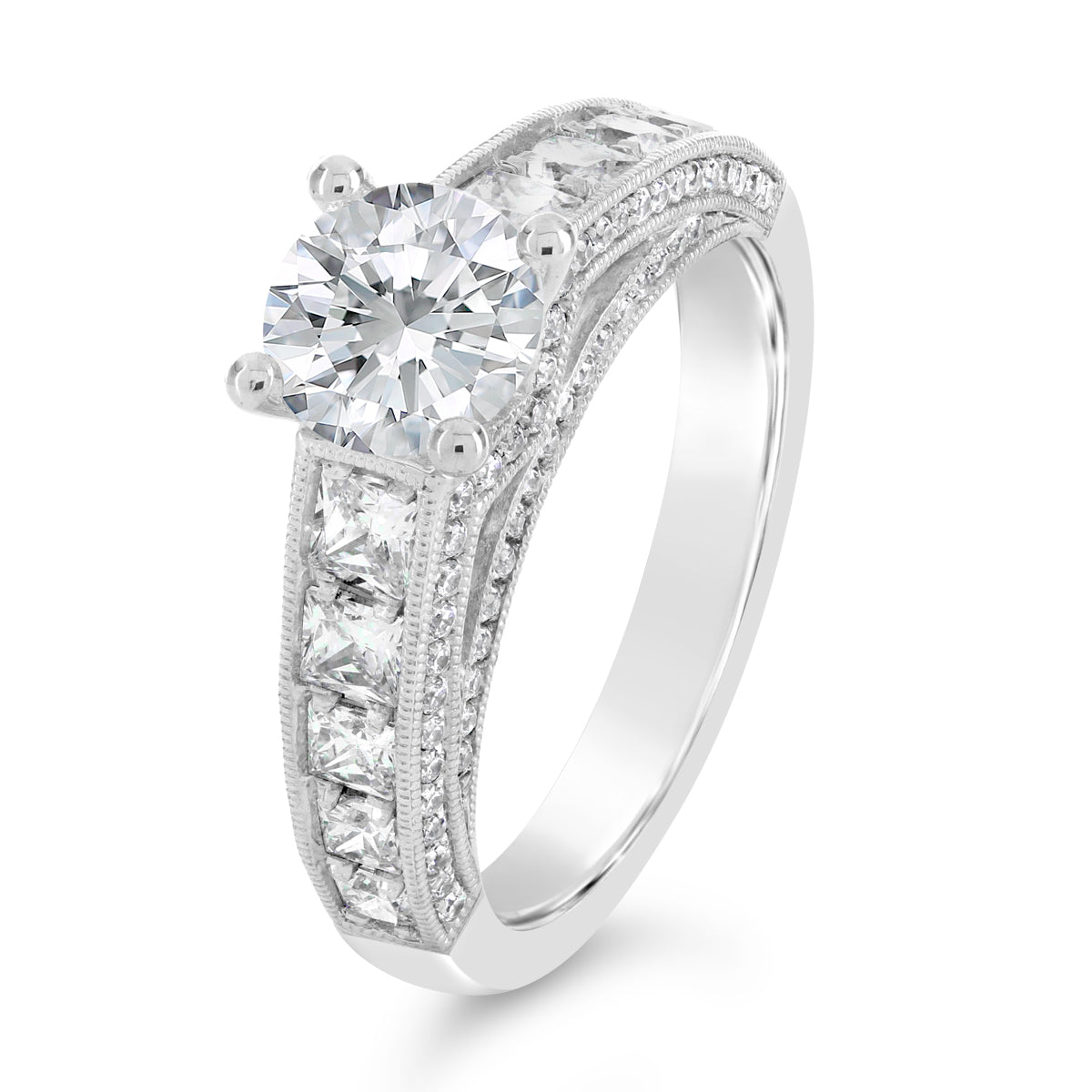 Round Brilliant Cut Diamond Engagement Ring - ACB048