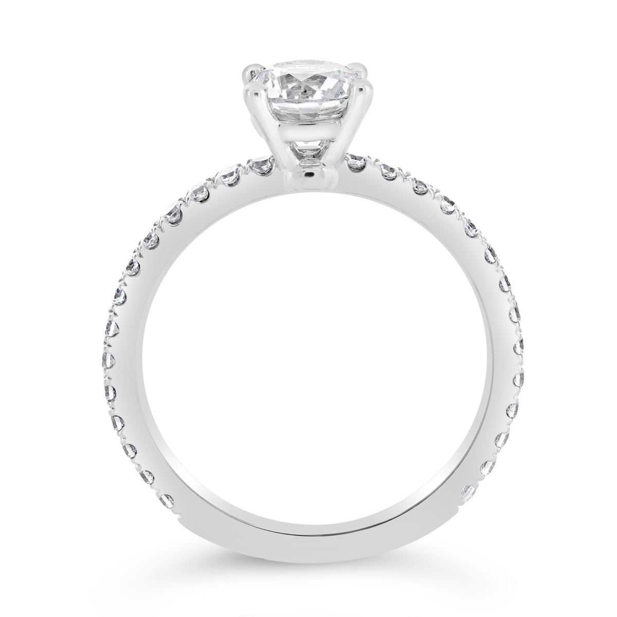 Round Brilliant Cut Diamond Engagement Ring - ACB050