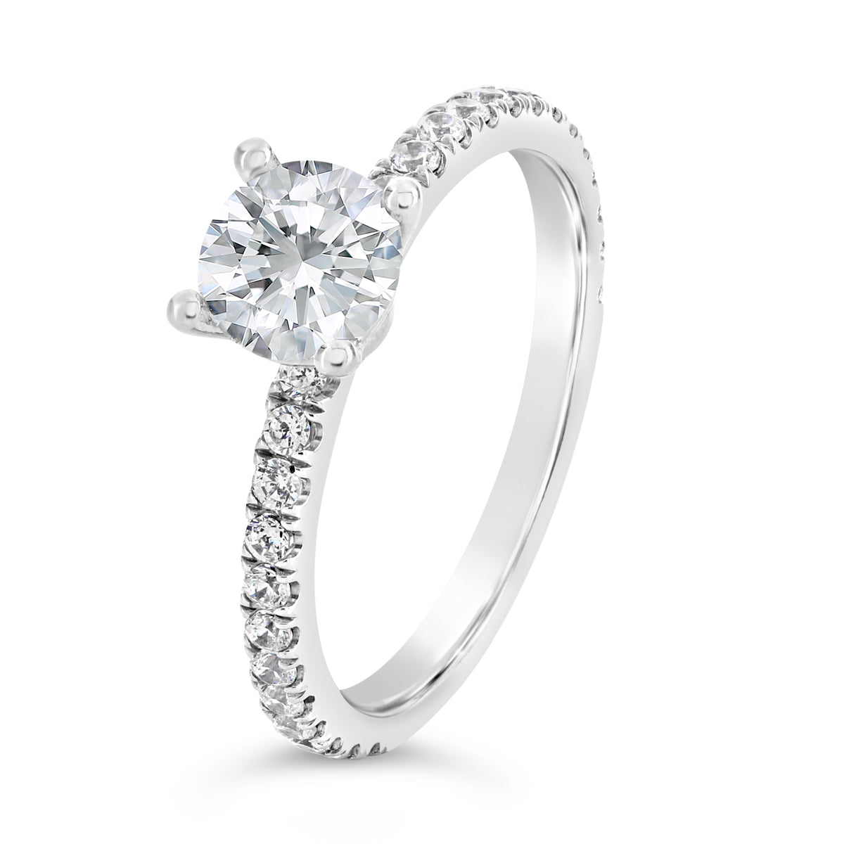 Round Brilliant Cut Diamond Engagement Ring - ACB050