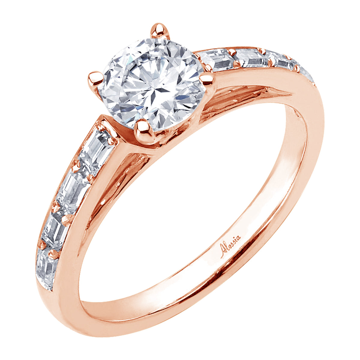 Round Brilliant Cut Diamond Engagement Ring - ACB052