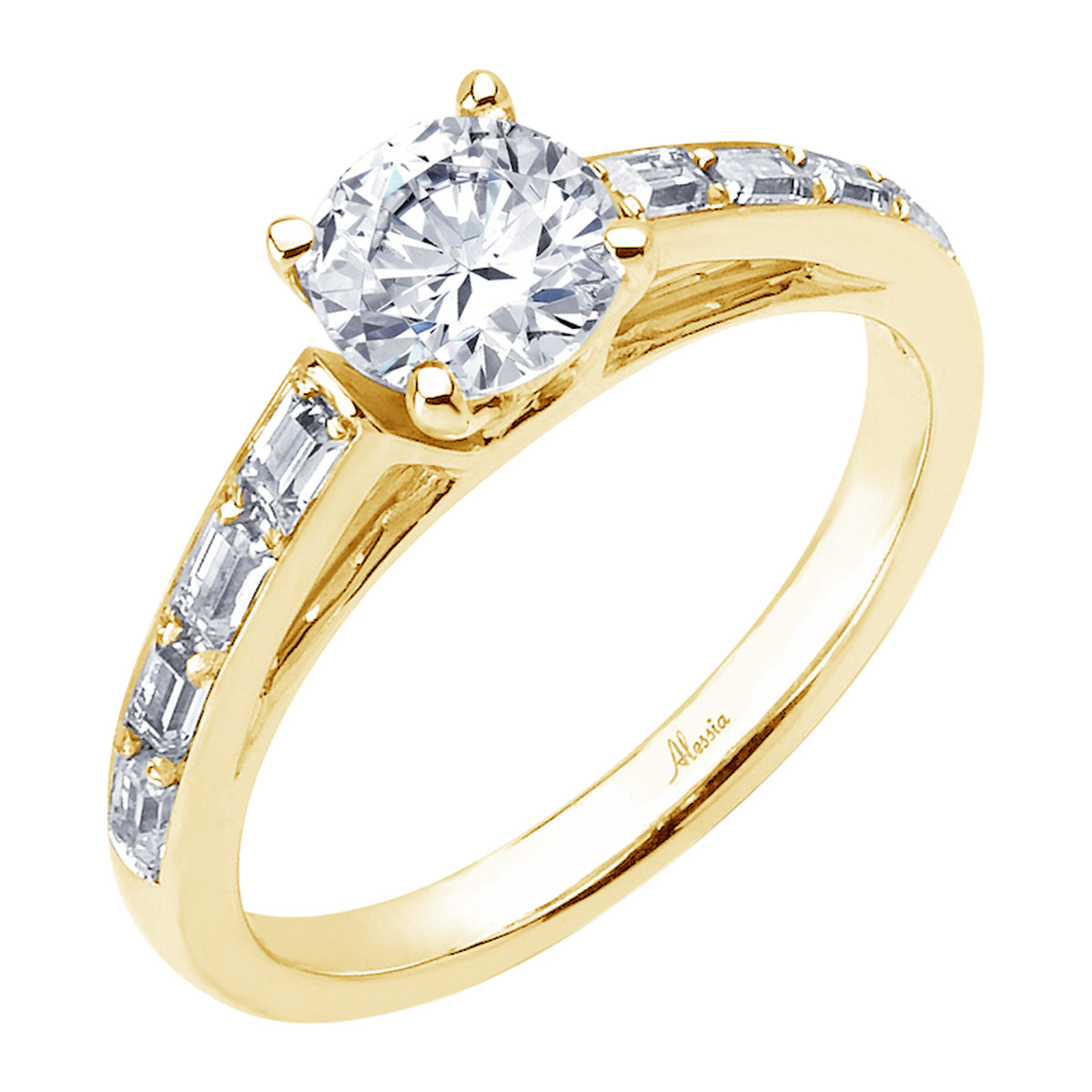 Round Brilliant Cut Diamond Engagement Ring - ACB052