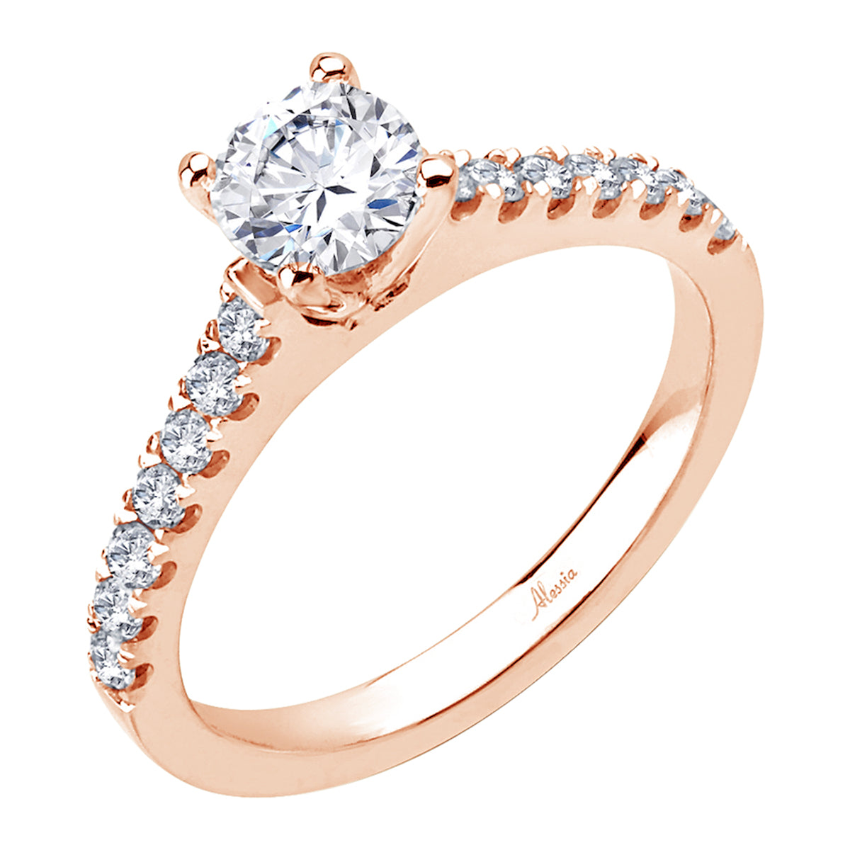 Round Brilliant Cut Diamond Engagement Ring - ACB054