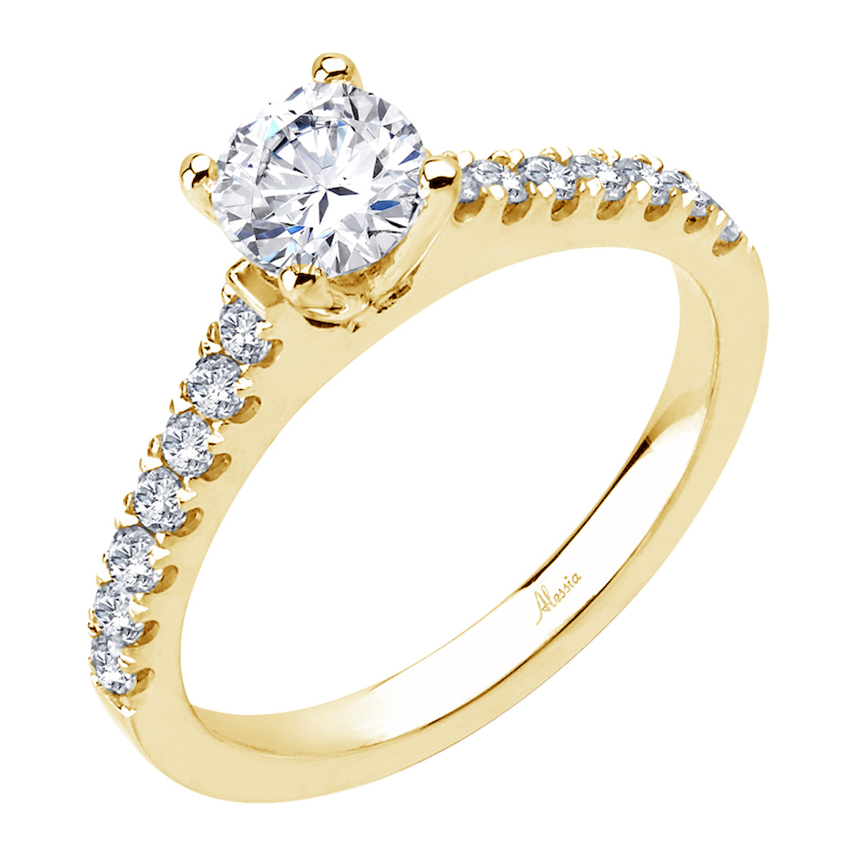 Round Brilliant Cut Diamond Engagement Ring - ACB054