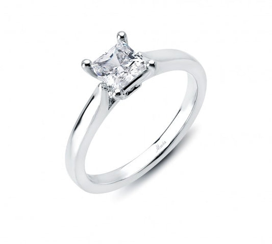 4 Claw Princess Cut Solitaire Engagement Ring - ACB056