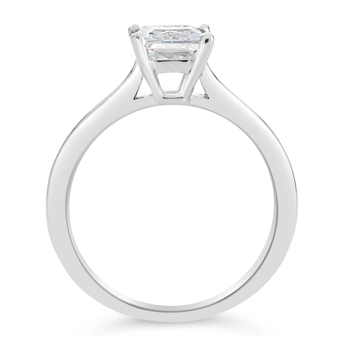 4 Claw Princess Cut Solitaire Engagement Ring - ACB056