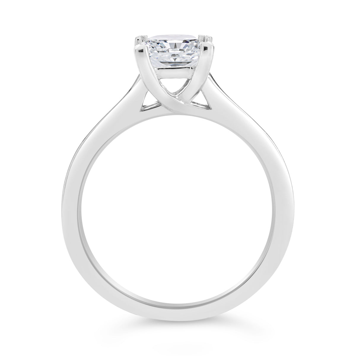 4 Claw Princess Cut Solitaire Engagement Ring - ACB060