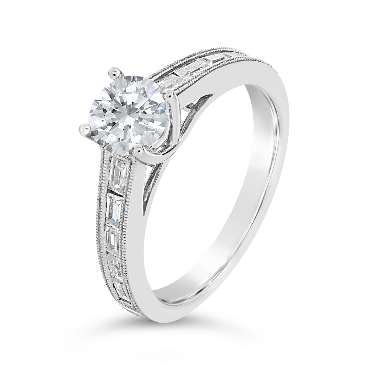 Round Brilliant Cut Diamond Engagement Ring - ACB061