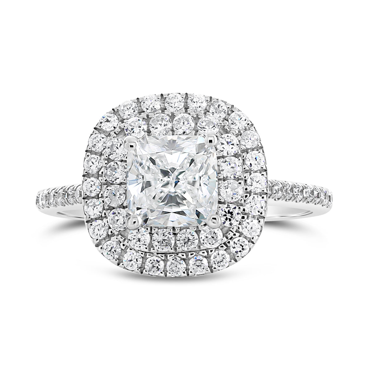 Princess Cut Diamond Halo Engagement Ring - ACB062