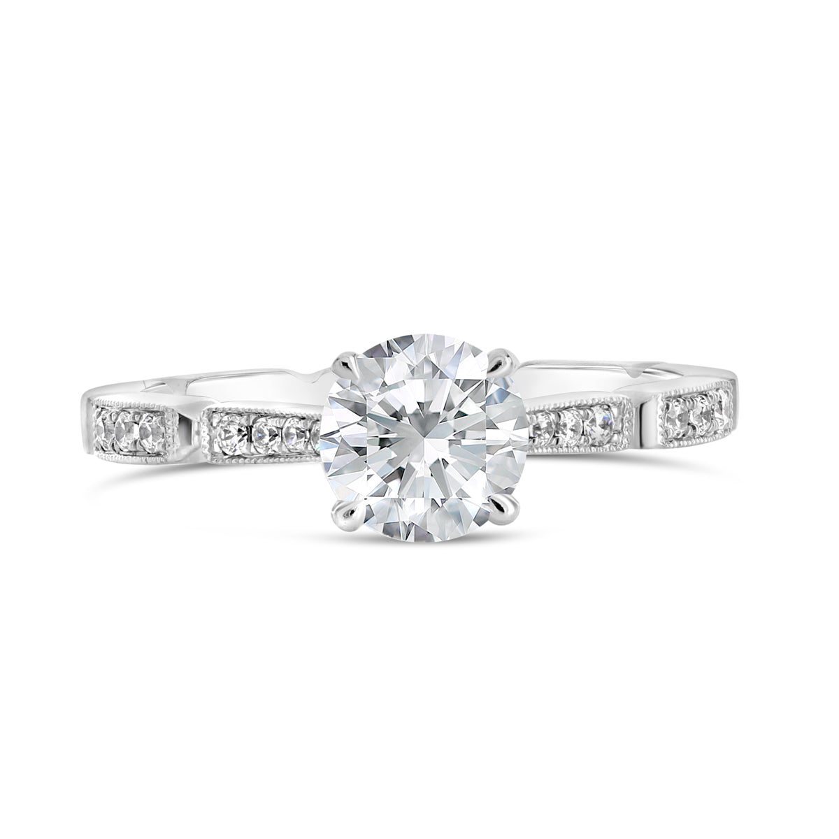 Round Brilliant Cut Diamond Engagement Ring - ACB086