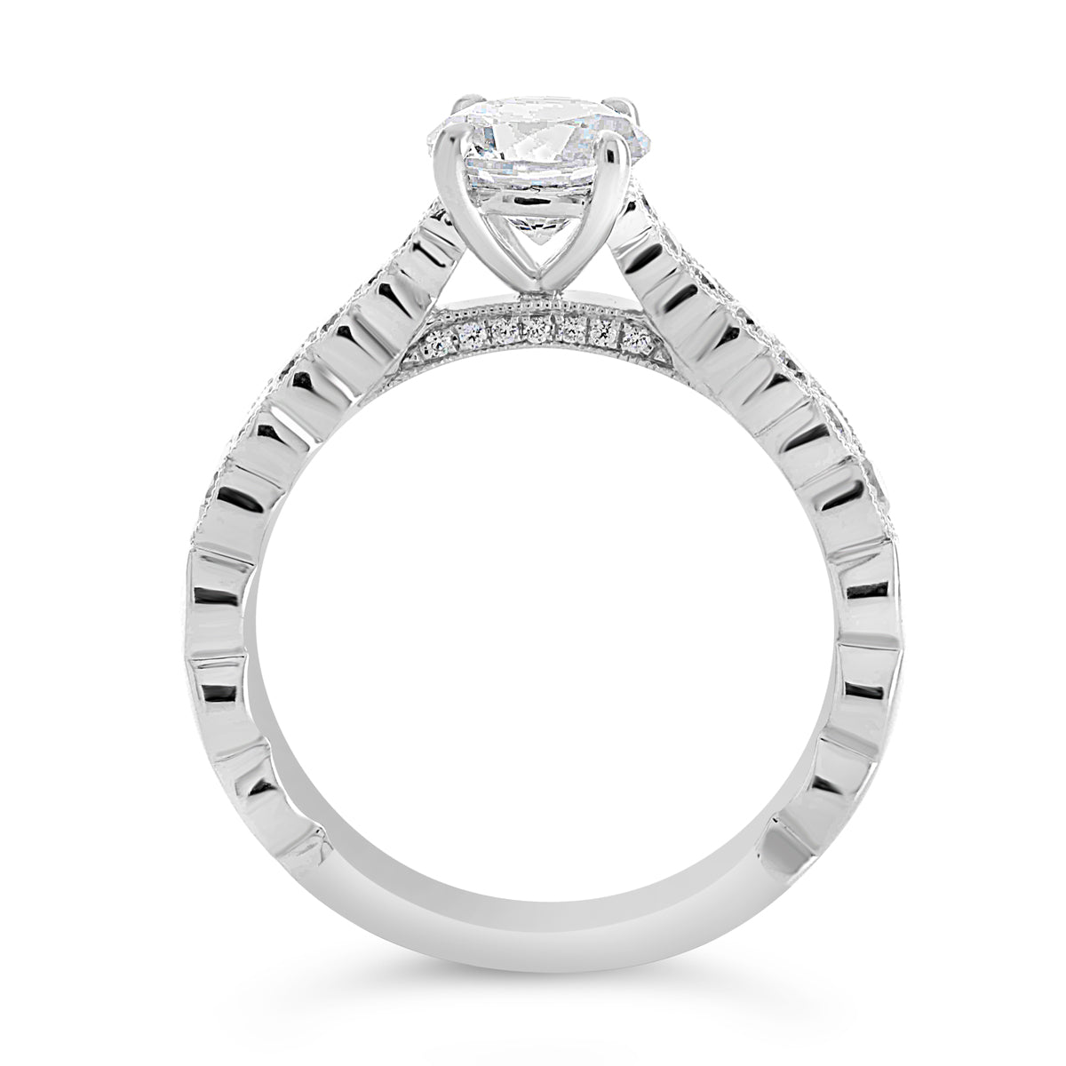 Round Brilliant Cut Diamond Engagement Ring - ACB093