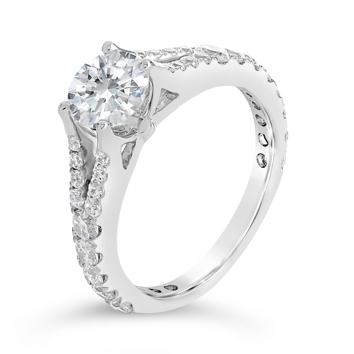 Round Brilliant Cut Diamond Engagement Ring - ACB094