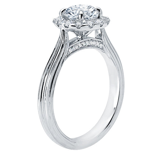 Round Brilliant Cut Diamond Engagement Ring - ACB096