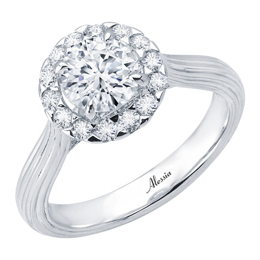 Round Brilliant Cut Diamond Engagement Ring - ACB096