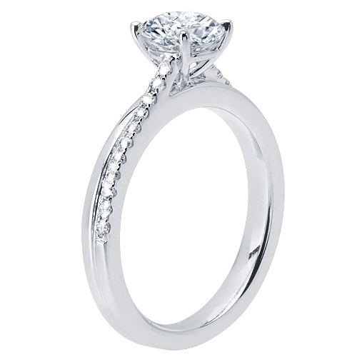 Round Brilliant Cut Diamond Engagement Ring - ACB100