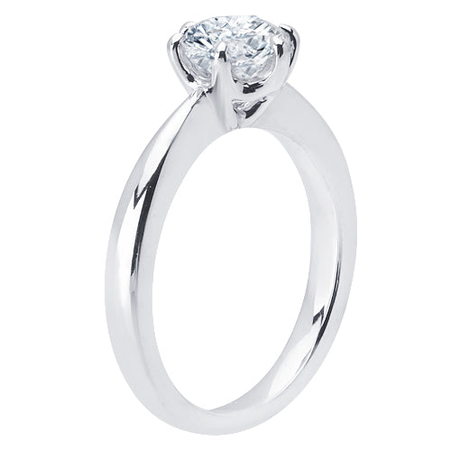 6 Claw Round Brilliant Cut Solitaire Engagement Ring - ACB101