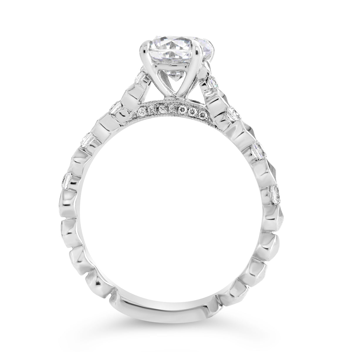 Round Brilliant Cut Diamond Engagament Ring - ACB106