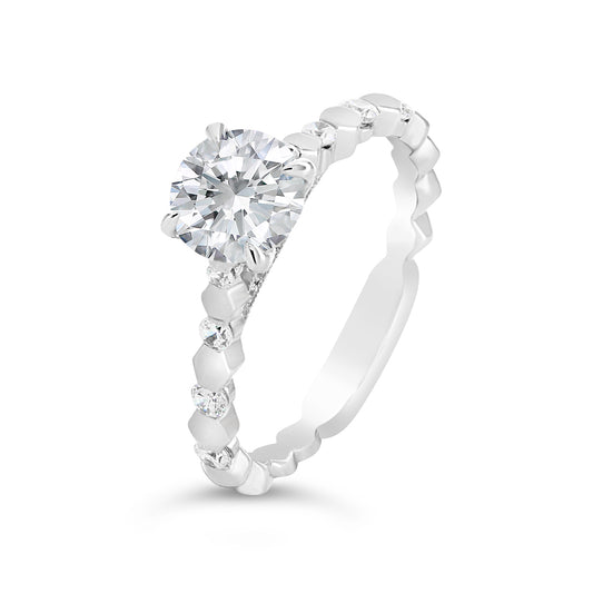 Round Brilliant Cut Diamond Engagament Ring - ACB106